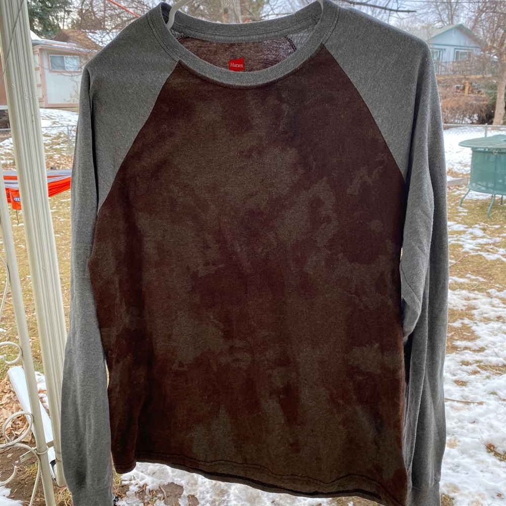 Custom bleach tie dye baseball tee